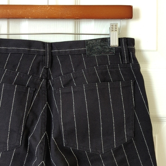 Ralph Lauren Polo Jeans 90's Vintage Embroidered Pinstripe Straight Leg Jeans 4 - Picture 13 of 15